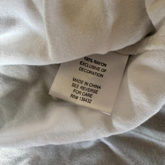 Modcloth white top w/ embroidered fox at the pocket, women's size large - Picture 5 of 8